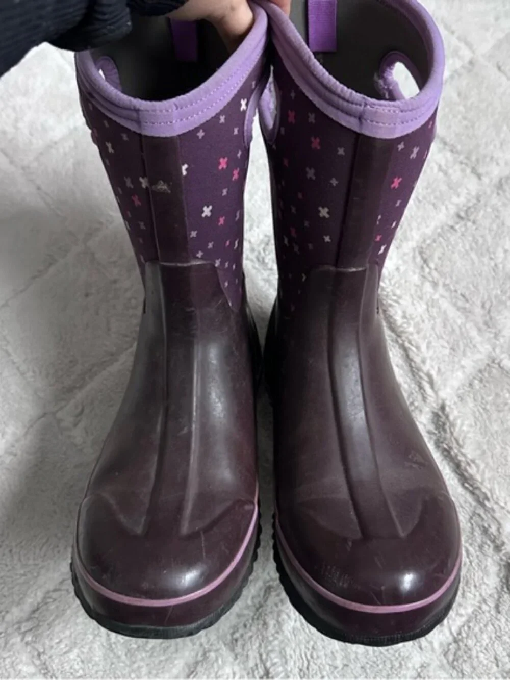 Bogs | Youth Purple K Classic Plus waterproof boots | Size 6